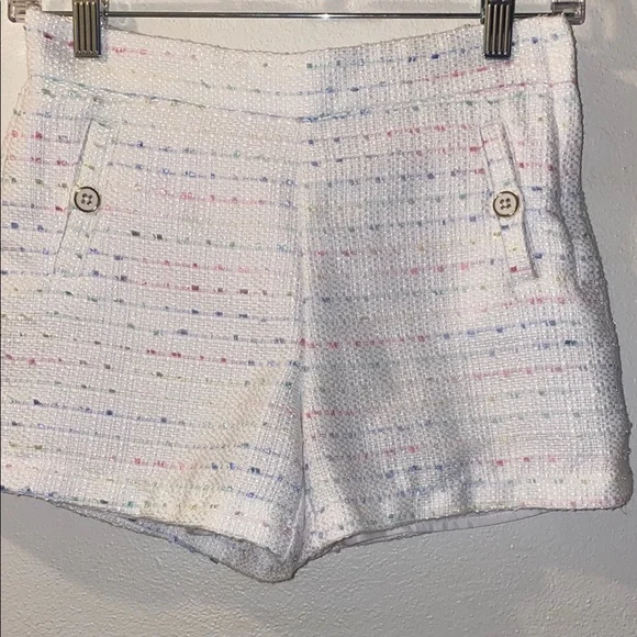 Janie and Jack Girls size 12 High Waist tweed look Shorts - Picture 2 of 15